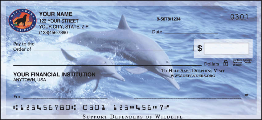 defenders of wildlife - dolphins checks - click to preview