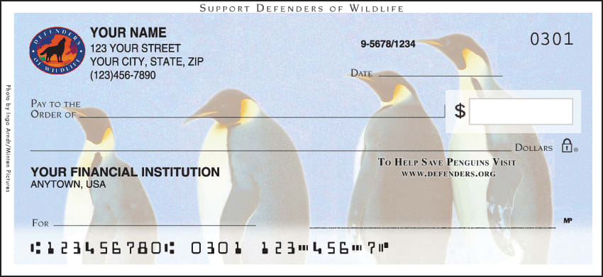 defenders of wildlife - penguins checks - click to preview