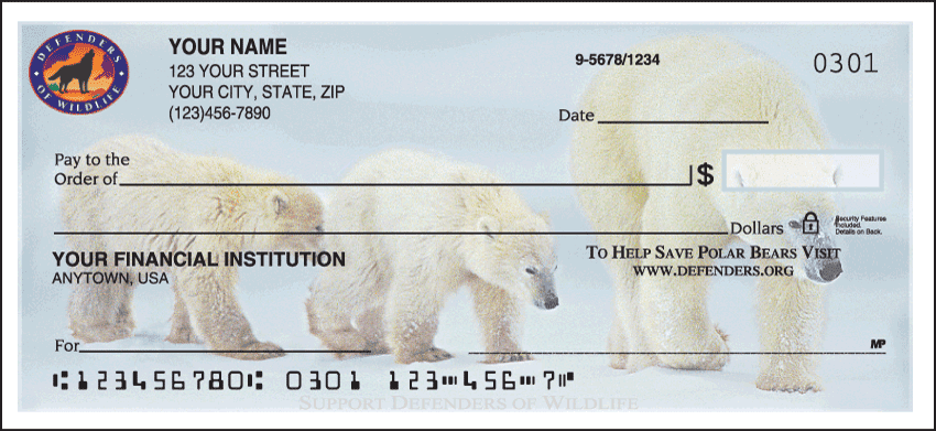 Defenders of Wildlife - Polar Bears Checks - click to view larger image