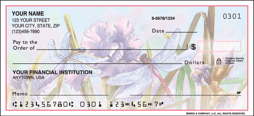 Enlarged view of dragonflies checks