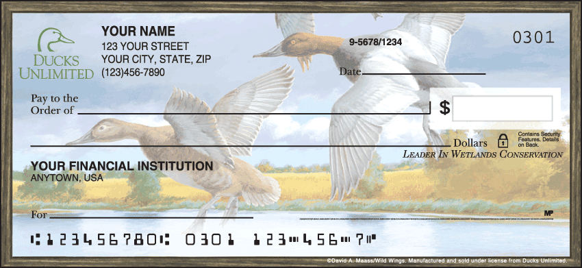 Enlarged view of ducks unlimited checks