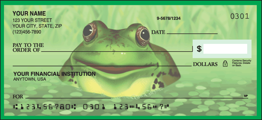Enlarged view of frogs checks