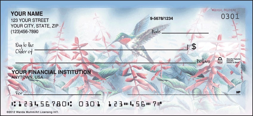 hummingbirds checks - click to preview