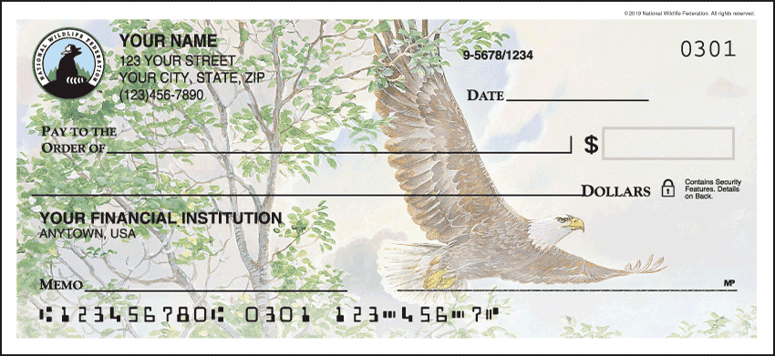 Enlarged view of national wildlife federation eagles checks