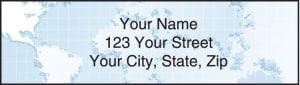 Globe Address Labels – click to view product detail page