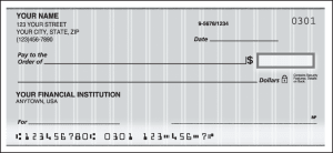 Enlarged view of pinstripe checks
