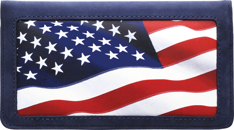 American Reflections Leather Checkbook Cover - click to view larger image