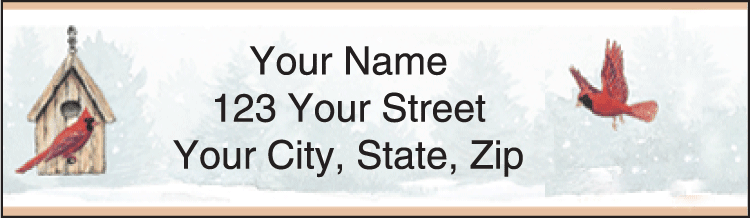 backyard birds address labels - click to preview