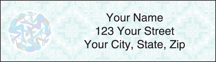 Enlarged view of celtic echo address labels