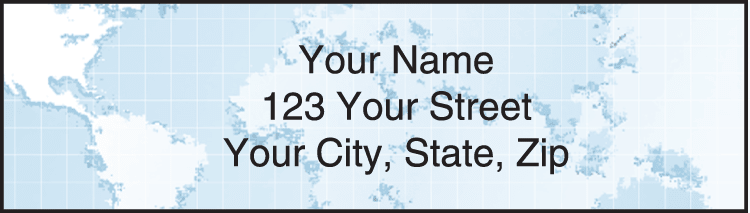 Globe Address Labels - click to view larger image