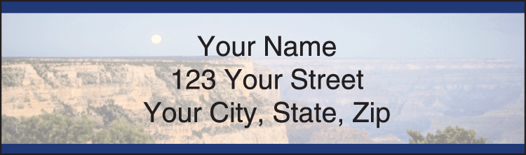 grand canyon address labels - click to preview