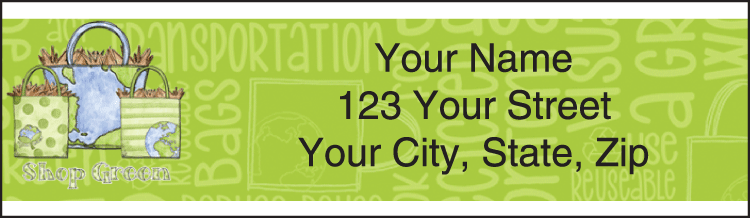 Green Living Address Labels - click to view larger image