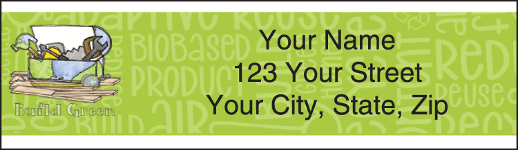 green living address labels - click to preview
