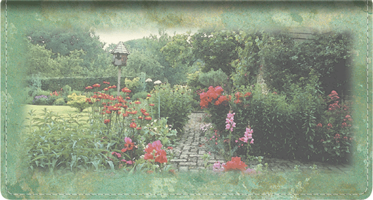 In the Garden Fabric Checkbook Cover - click to view larger image