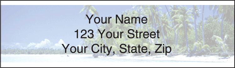 Island Paradise Address Labels