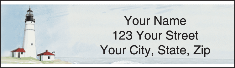 lighthouses address labels - click to preview