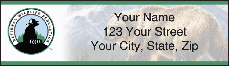national wildlife federation wildlife address labels - click to preview
