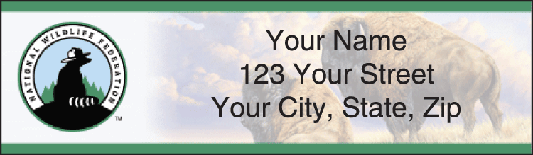 national wildlife federation wildlife address labels - click to preview