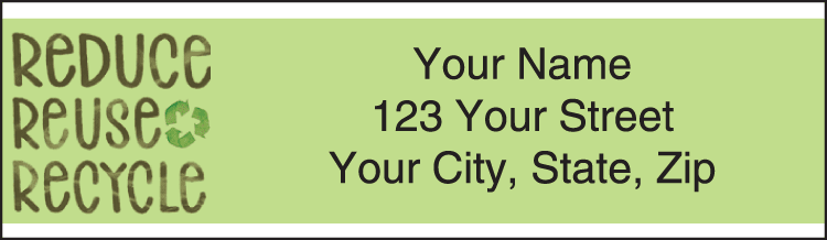 one green thing address labels - click to preview