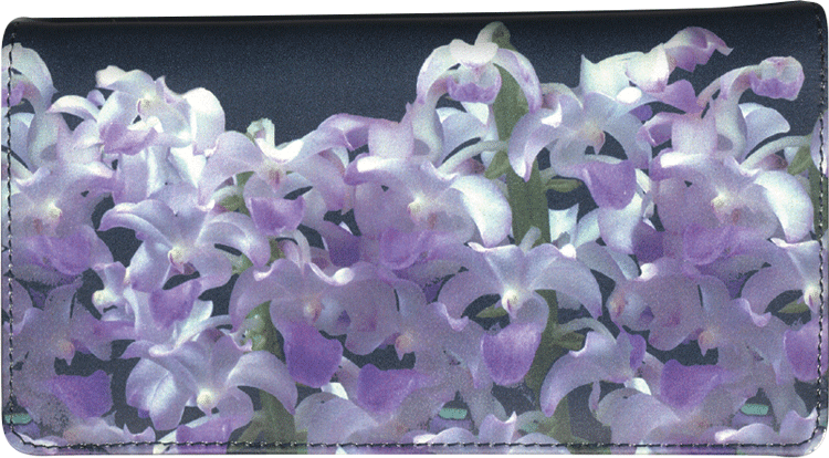 Orchids Fabric Checkbook Cover