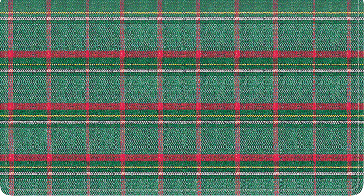 Enlarged view of pay it with plaid fabric checkbook cover