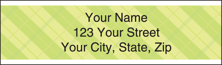 plaid address labels - click to preview