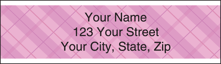 plaid address labels - click to preview