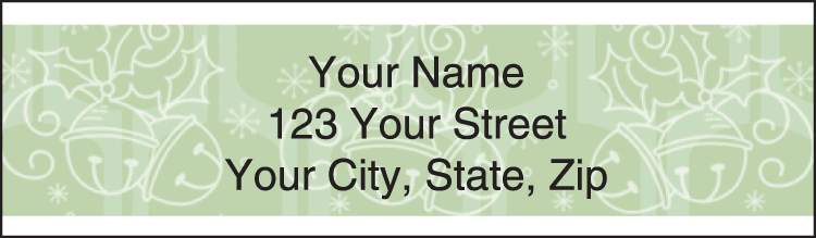 retro christmas address labels - click to preview