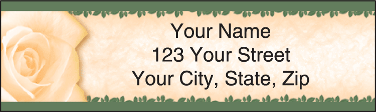 roses address labels - click to preview