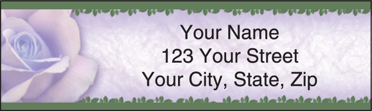 roses address labels - click to preview