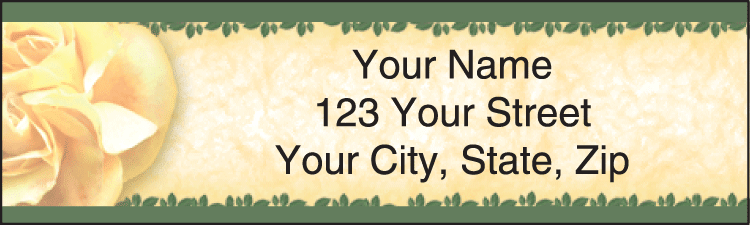 roses address labels - click to preview