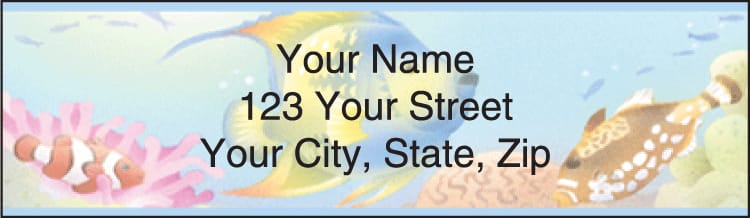 Tropical Reef Address Labels - click to view larger image