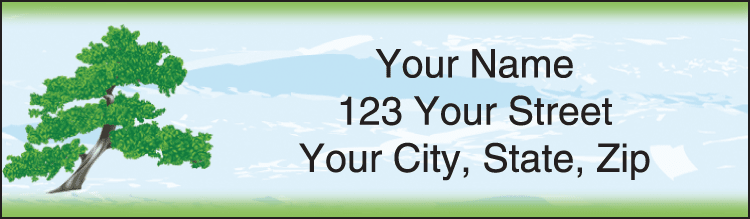 zen garden address labels - click to preview