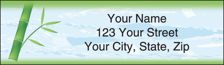 zen garden address labels - click to preview