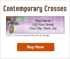 Contemporary Crosses Address Labels