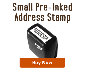 Small Pre-Inked Address Stamper