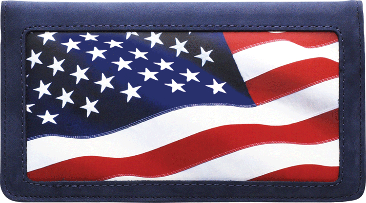 American Reflections Leather Checkbook Cover