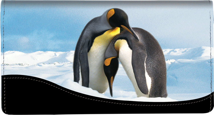 Defenders of Wildlife Penguins Fabric Checkbook Cover