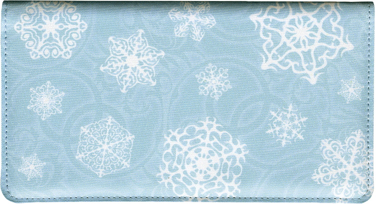 Snowflake Fabric Checkbook Cover
