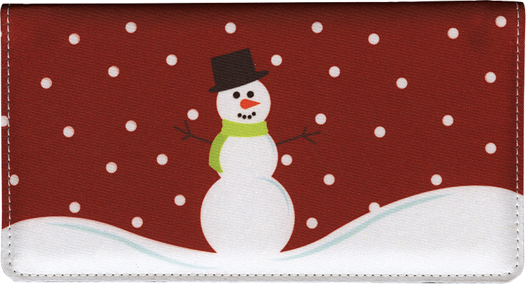 Snowman Fabric Checkbook Cover