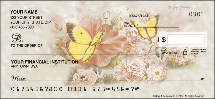 Butterfly Blooms Checks 1 Box