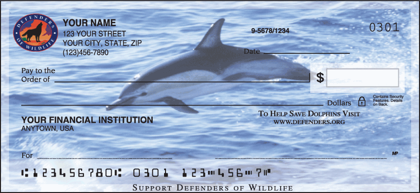 Defenders of Wildlife - Dolphins Checks - 1 box - Singles