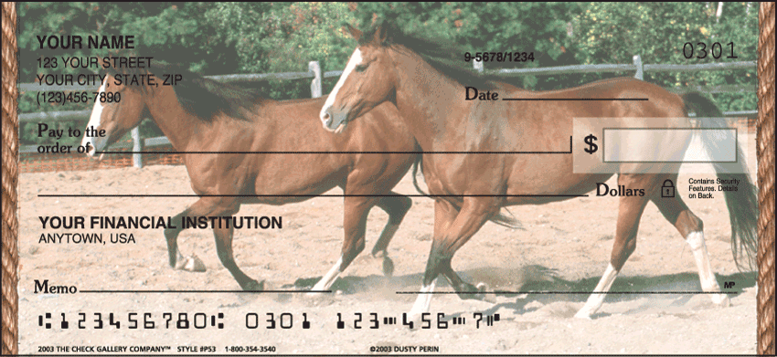 Horses Checks - 1 box - Duplicates