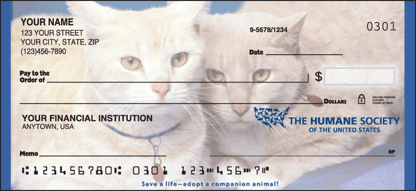 The Humane Society of the United States Checks - 1 box - Duplicates