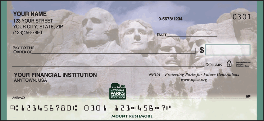 National Parks Conservation Association Checks - 1 box - Singles