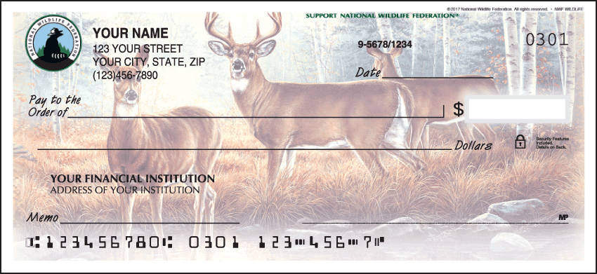 National Wildlife Federation Wildlife Duplicate Checks 1 Box