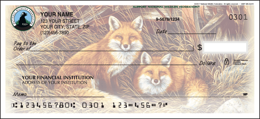 National Wildlife Federation Wildlife Checks - 1 box - Duplicates