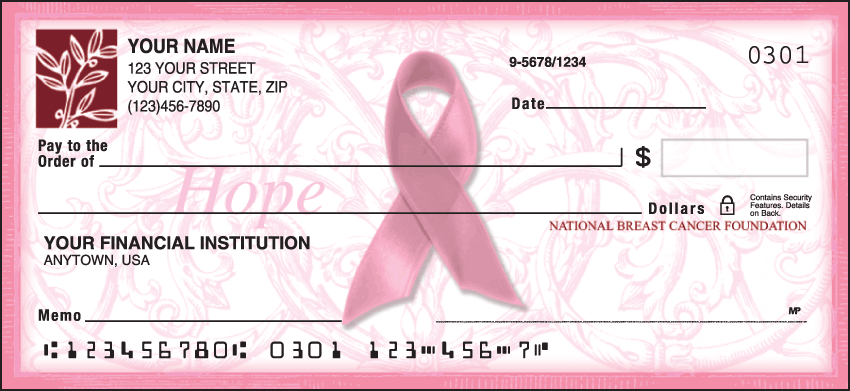 Ribbon of Hope Checks - 1 box - Duplicates